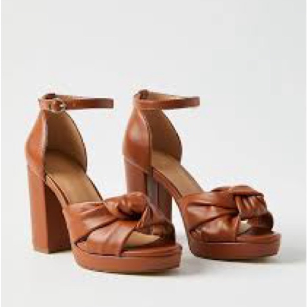The Loft Top Knot Platform Heels